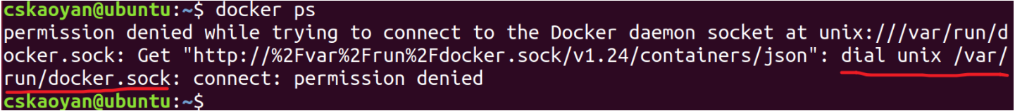 docker.sock 权限提示